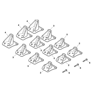 BXE10020 Kronšteinų rinkinys (4 dėžutės po 3 vnt) BXE10020